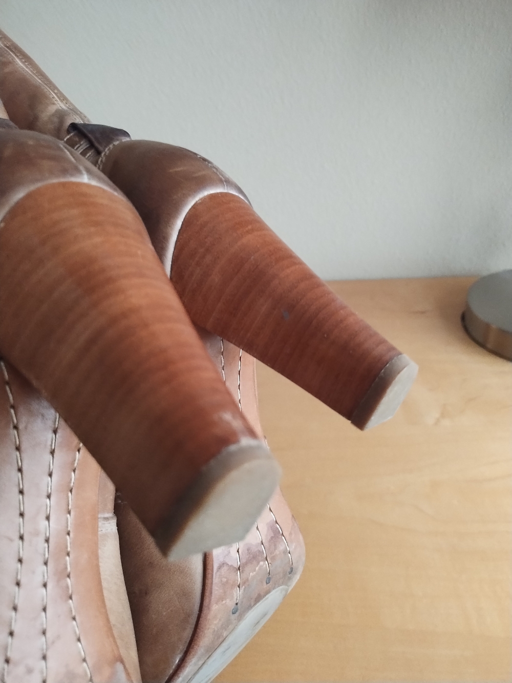 Frye Miranda Slouch Boots In Tan - Picture 7 of 10